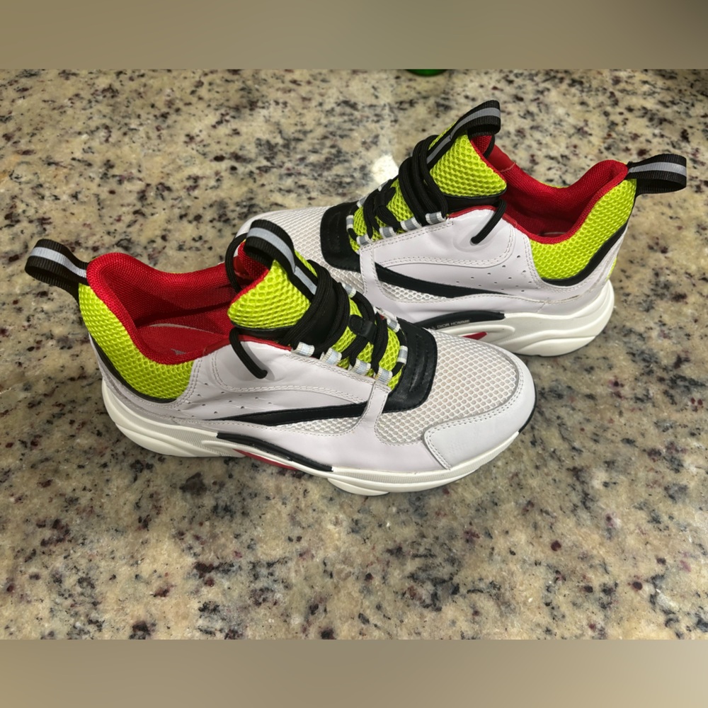 COPY DIOR B22 GREEN YELLOW WHITE SNEAKER SZ 7.5 (41) - Picture 4 of 12